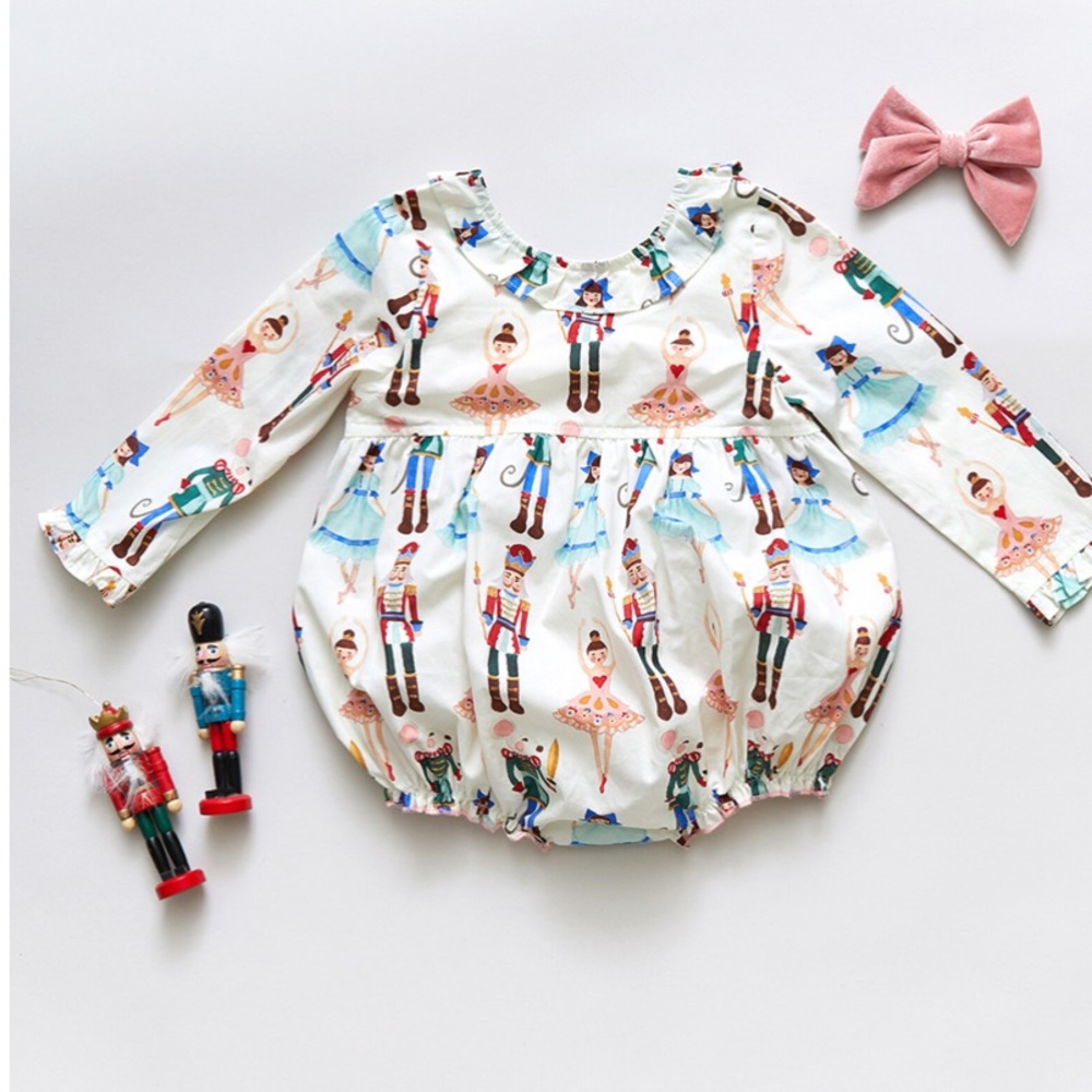 Pink Chicken Nutcracker Bubble 3/6 month